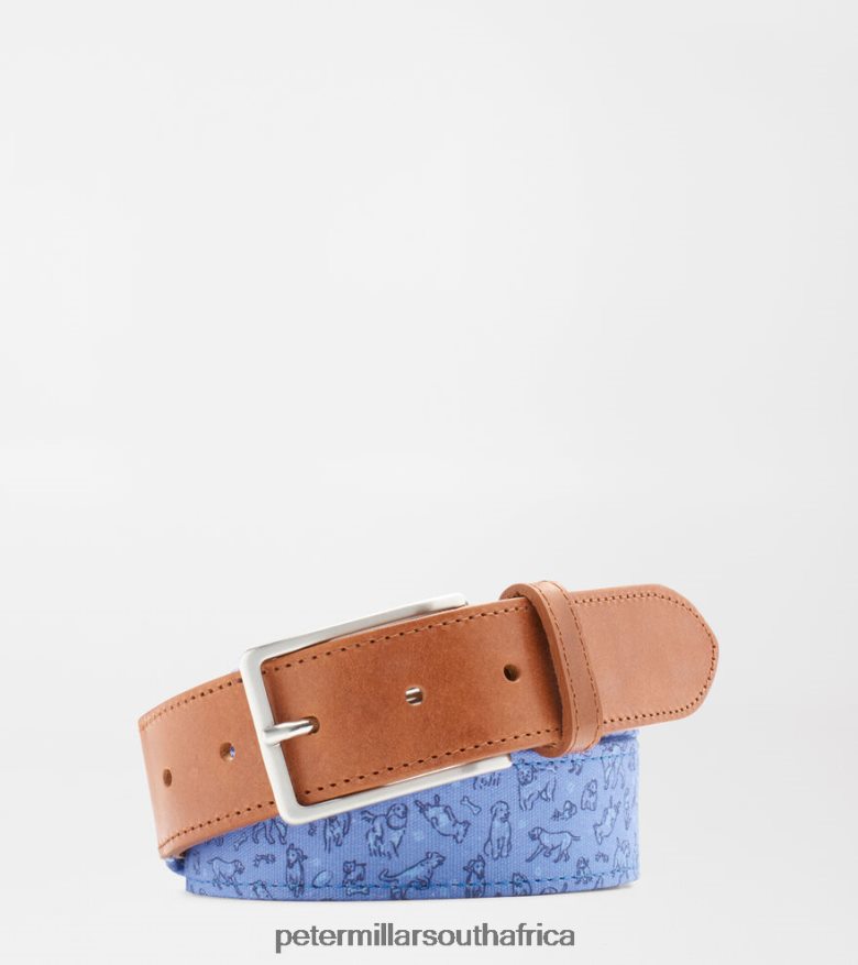 Bondi Blue Men Peter Millar Good Boy Printed Belt Accessories B62P4F1235