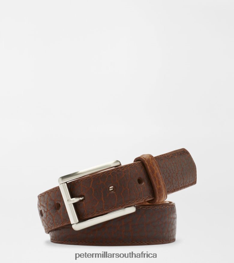 Cognac Men Peter Millar Pebble Bison Belt Accessories B62P4F1240