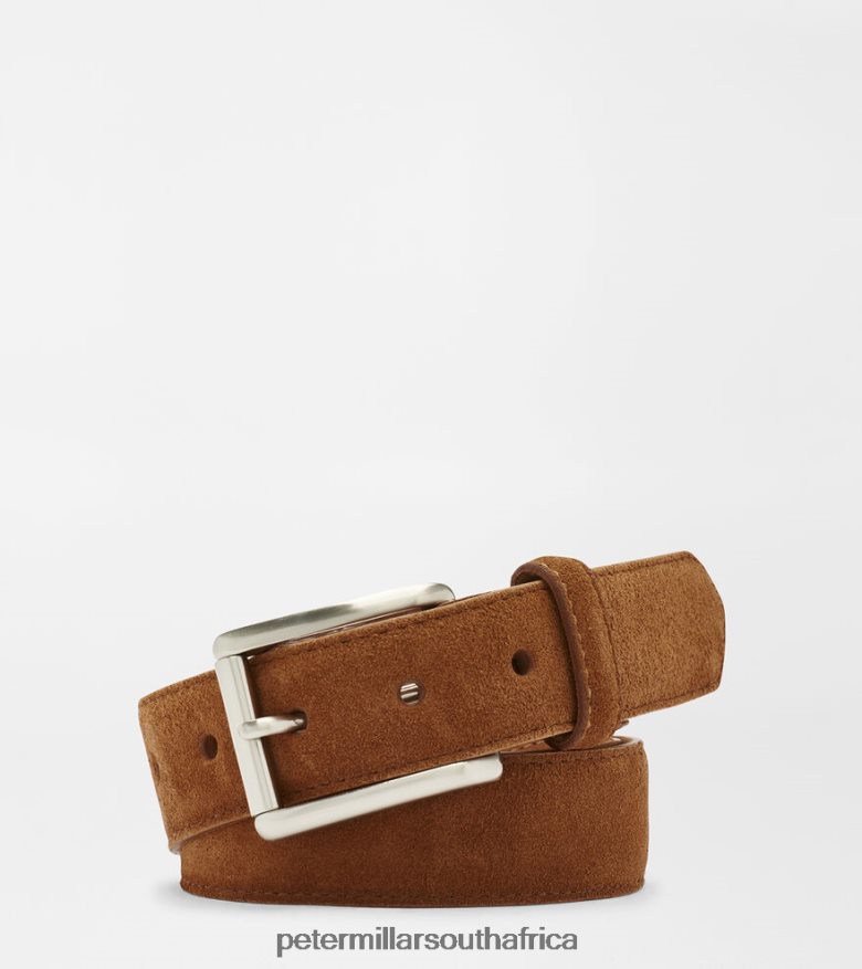 Dark Amber Men Peter Millar Excursionist Suede Belt Accessories B62P4F1217