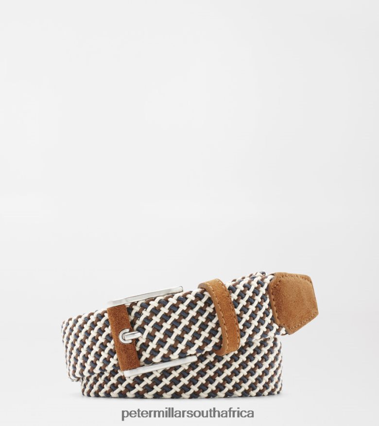 Ivory Men Peter Millar Crafted Multi-Color Woven Cotton Belt Accessories B62P4F1242