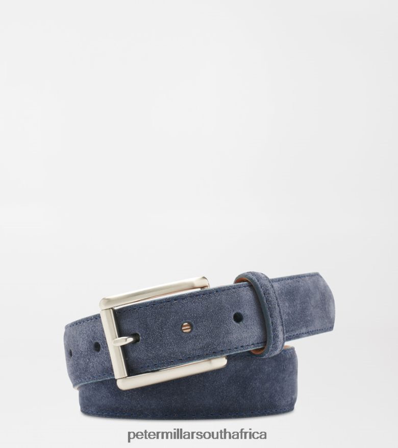 Navy Men Peter Millar Excursionist Suede Belt Accessories B62P4F1230