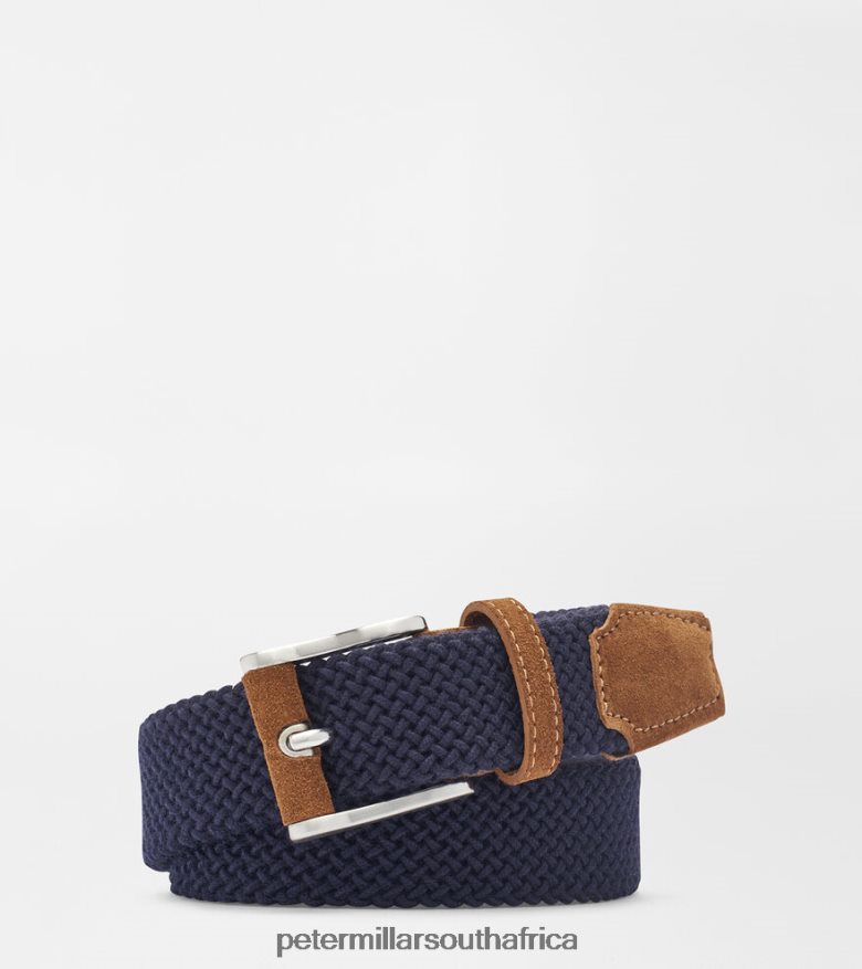 Navy Men Peter Millar Skyline Woven Belt Accessories B62P4F1224