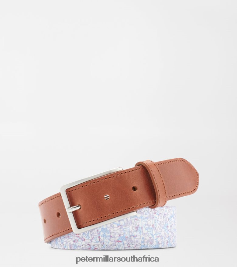 White Men Peter Millar Dazed And Transfused Printed Belt Accessories B62P4F1241