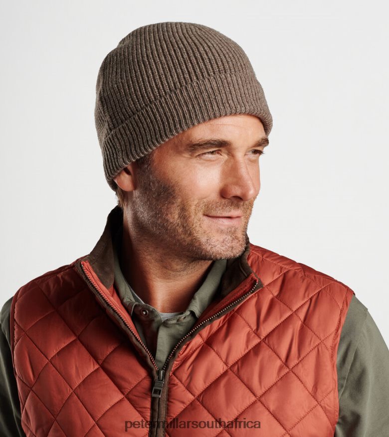 Jute Men Peter Millar Cashmere Rib Beanie Accessories B62P4F1272