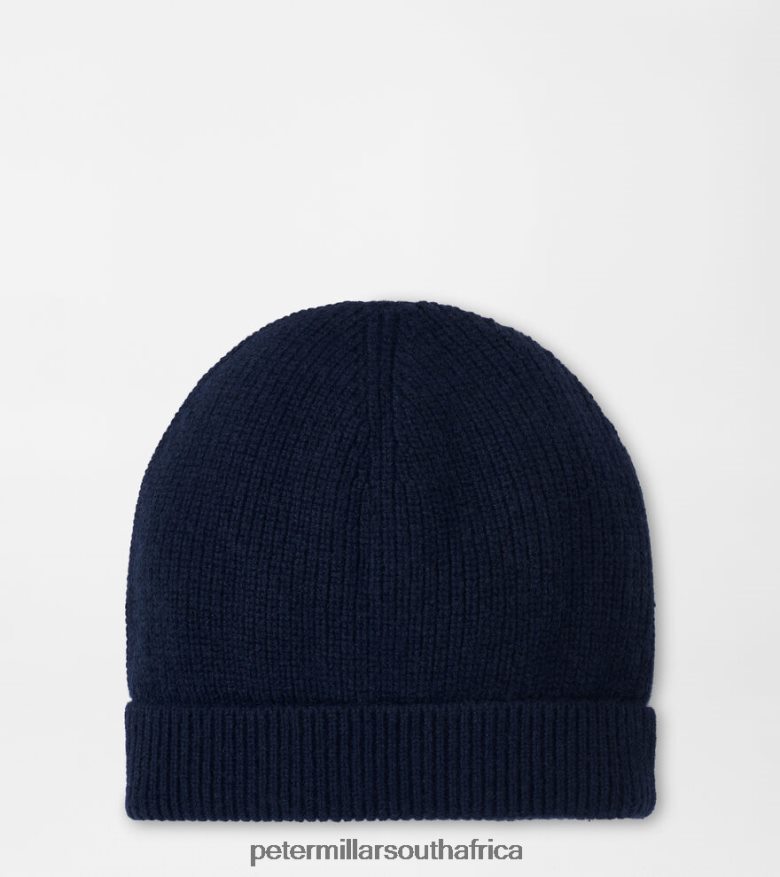 Navy Men Peter Millar Cashmere Rib Beanie Accessories B62P4F1274