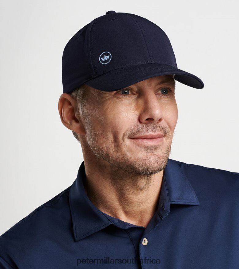 Navy Men Peter Millar Off-Set Crown Performance Hat Accessories B62P4F1279
