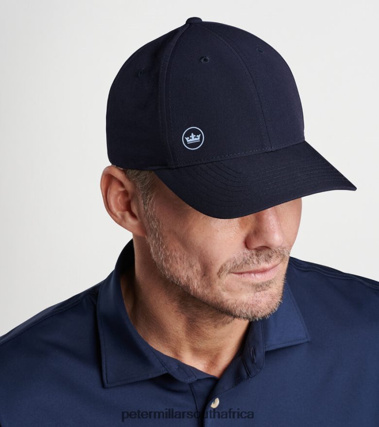 Navy Men Peter Millar Off-Set Crown Performance Hat Accessories B62P4F1279