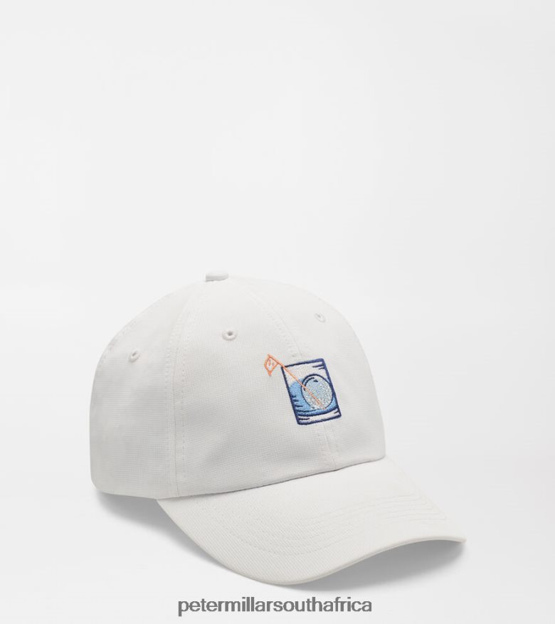 White Men Peter Millar Golf On The Rocks Performance Hat Accessories B62P4F1280