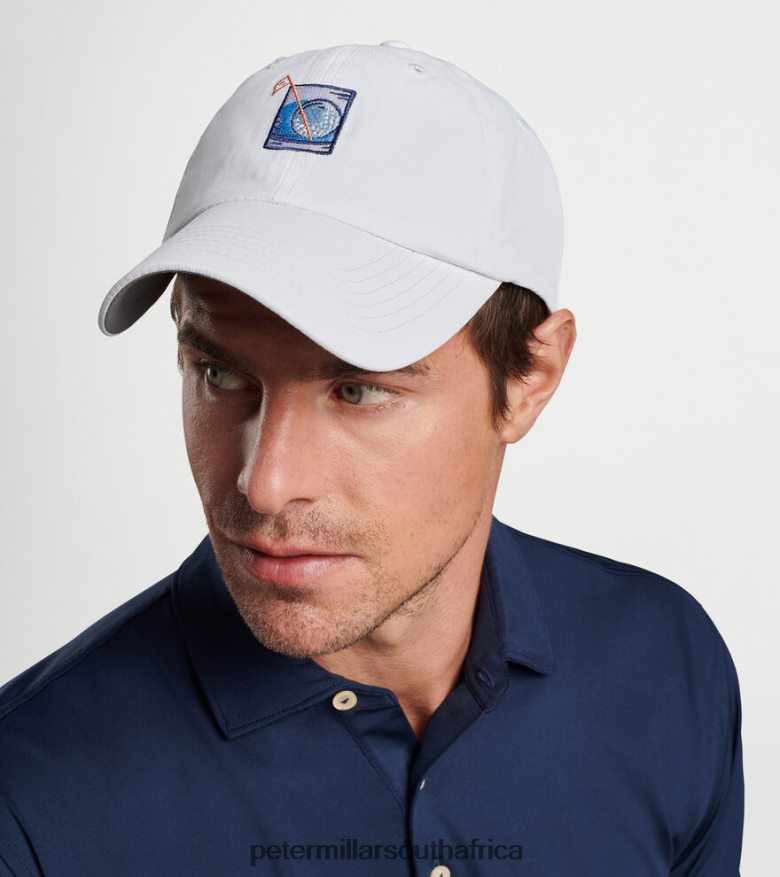 White Men Peter Millar Golf On The Rocks Performance Hat Accessories B62P4F1280