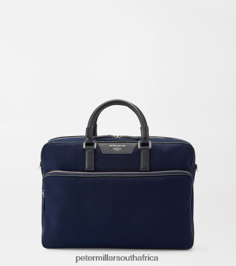 Navy Men Peter Millar X Serapian Briefcase Accessories B62P4F1203