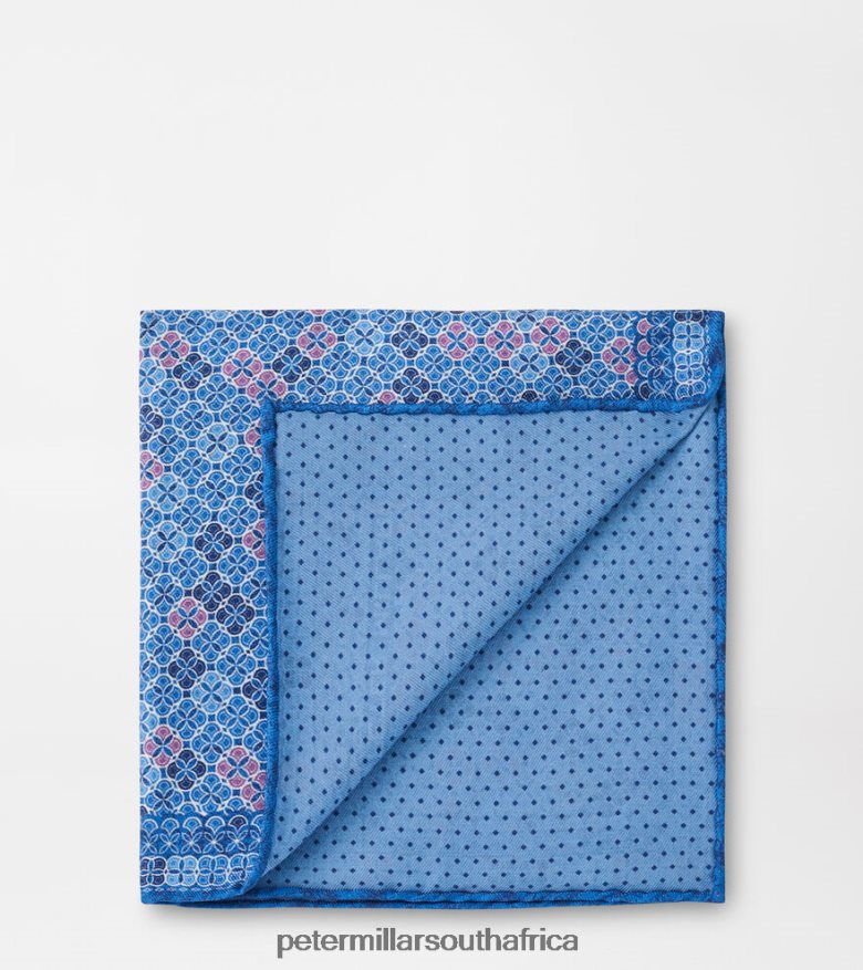 Cascade Blue Men Peter Millar Cain Pocket Square Accessories B62P4F1260