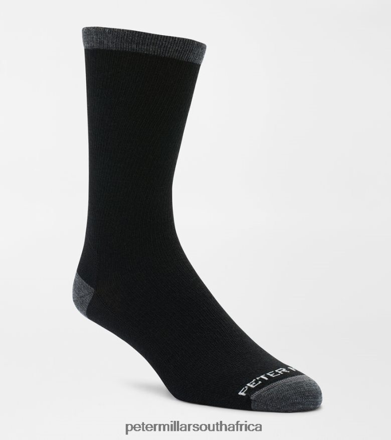 Black Men Peter Millar Merino Crew Sock Accessories B62P4F1248