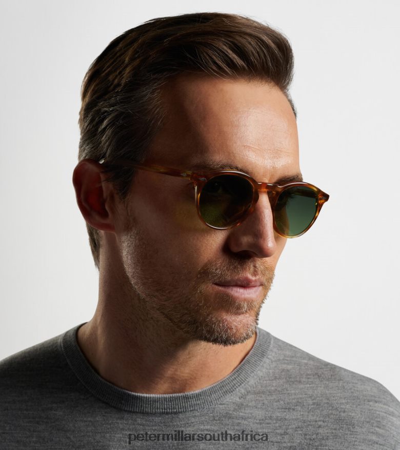 Medium Tortoise Men Peter Millar Excursionist Elite Sunglasses Accessories B62P4F1197