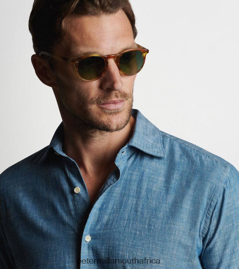 Medium Tortoise Men Peter Millar Excursionist Elite Sunglasses Accessories B62P4F1197