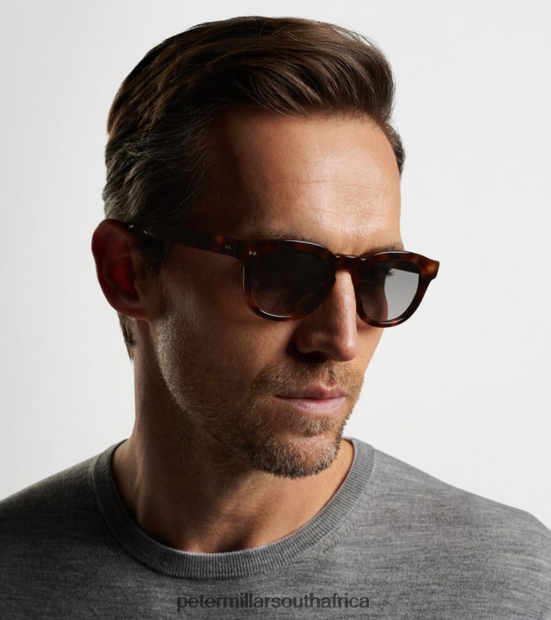 Tortoise Men Peter Millar Vantage Sunglasses Accessories B62P4F1196