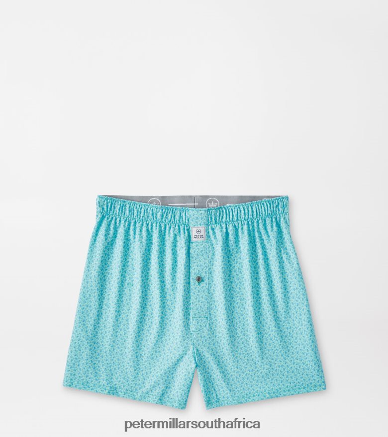 Cabana Blue Men Peter Millar Birdie Time Performance Boxer Short Apparel B62P4F1022