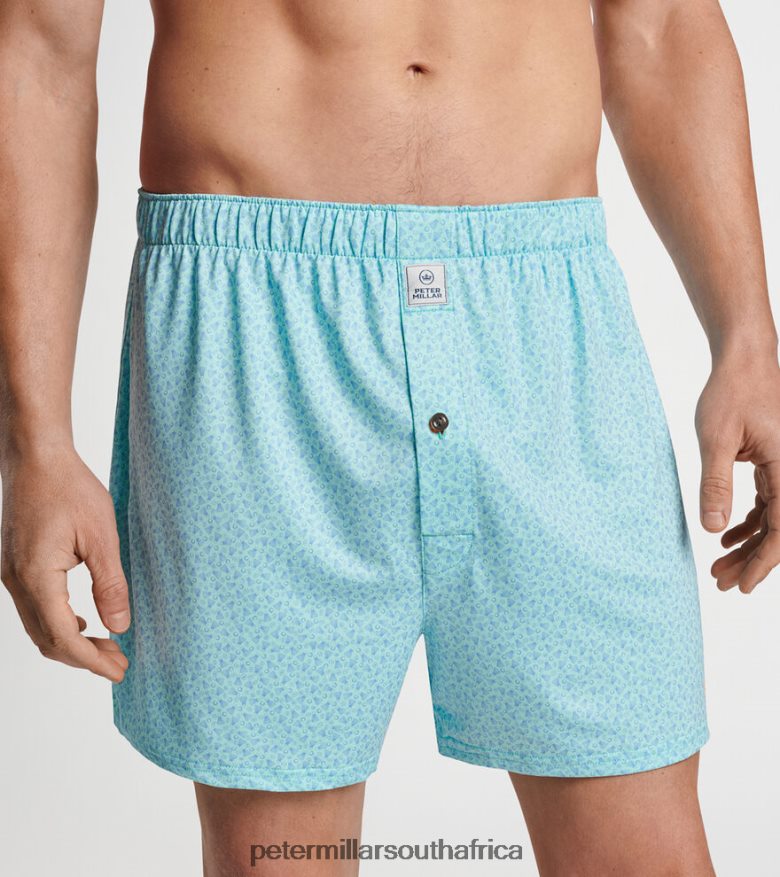 Cabana Blue Men Peter Millar Birdie Time Performance Boxer Short Apparel B62P4F1022