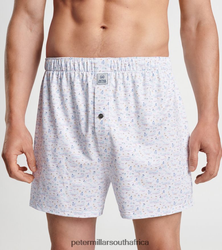 White Men Peter Millar 5 O'Clock In Fiji Performance Boxer Short Apparel B62P4F1020
