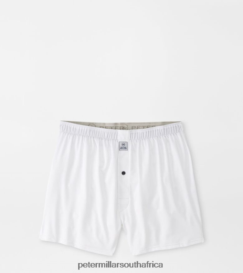 White Men Peter Millar Bold Stretch Jersey Boxer Apparel B62P4F1017