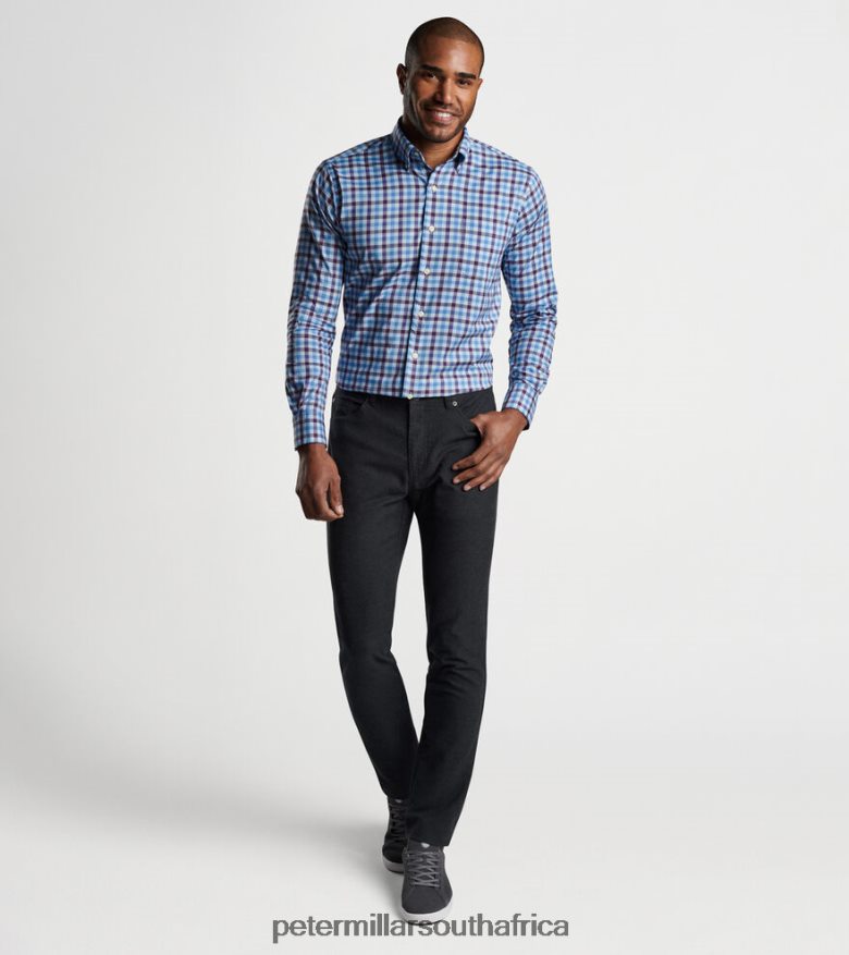 Charcoal Men Peter Millar Mountainside Flannel Five-Pocket Pant Apparel B62P4F857