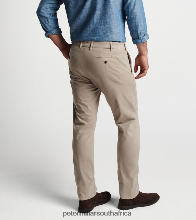 Khaki Men Peter Millar Concorde Garment-Dyed Flat-Front Trouser Apparel B62P4F867