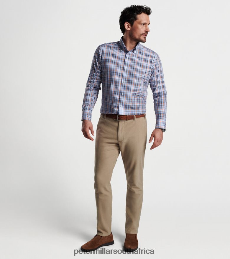 Khaki Men Peter Millar Manor Moleskin Flat-Front Trouser Apparel B62P4F924