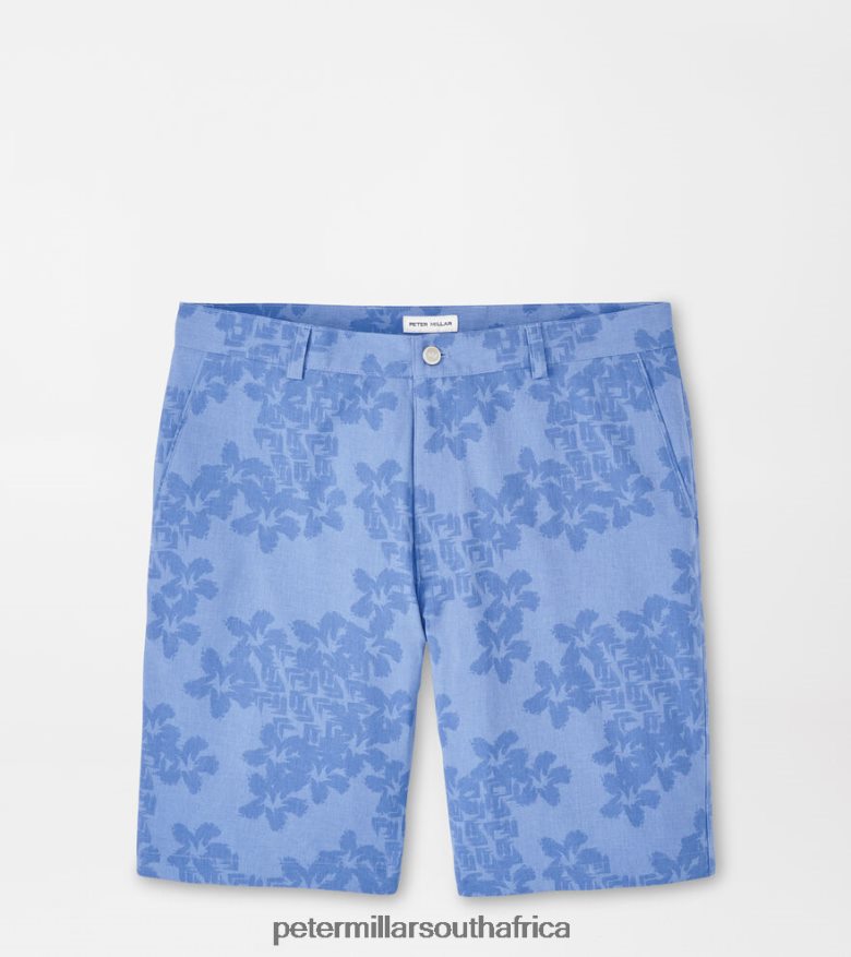 Bondi Blue Men Peter Millar Shackleford Abstract Floral Performance Hybrid Short Apparel B62P4F978