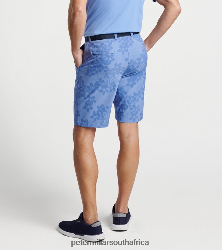 Bondi Blue Men Peter Millar Shackleford Abstract Floral Performance Hybrid Short Apparel B62P4F978