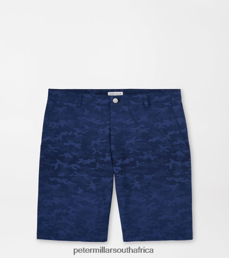 Navy Men Peter Millar Shackleford Camo Performance Hybrid Short Apparel B62P4F968
