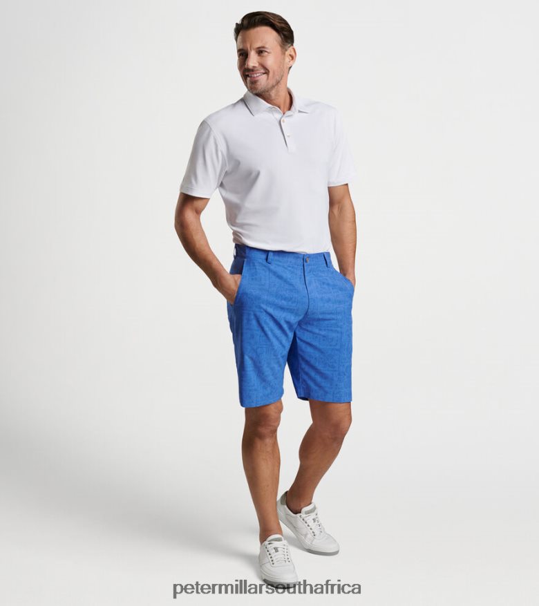 Sapphire Men Peter Millar Shackleford Delos Paisley Performance Hybrid Short Apparel B62P4F976