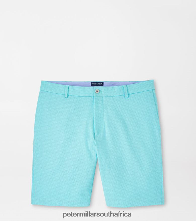 Turquoise Men Peter Millar Surge Geo Performance Short Apparel B62P4F980