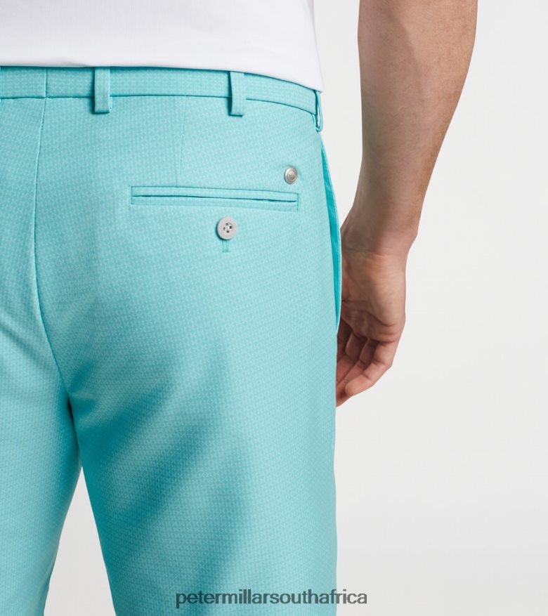 Turquoise Men Peter Millar Surge Geo Performance Short Apparel B62P4F980