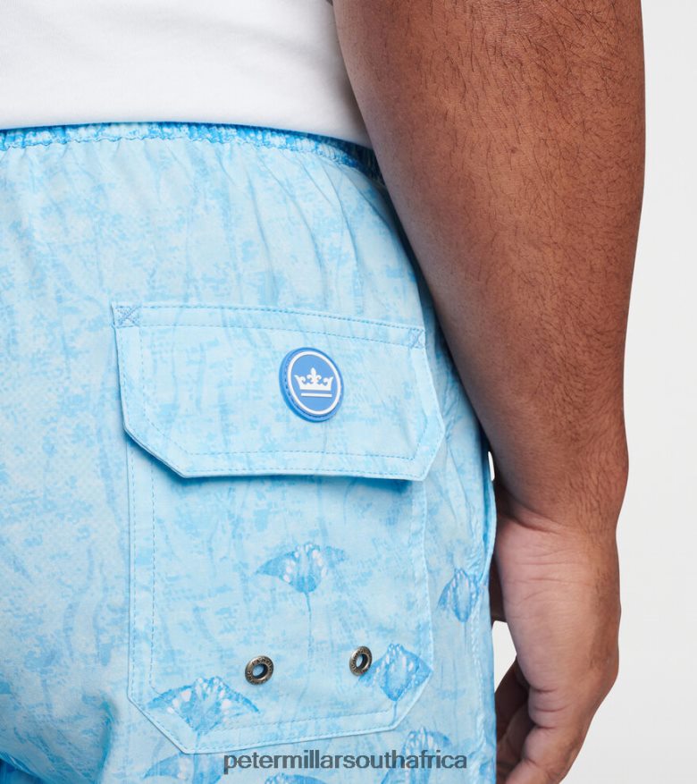 Beta Blue Men Peter Millar Stingray Scatter Swim Trunk Apparel B62P4F995