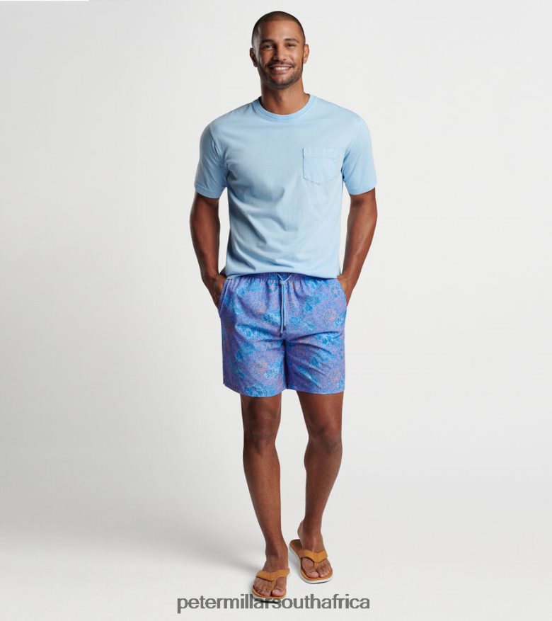 Blue Marlin Men Peter Millar Making Waves Swim Trunk Apparel B62P4F1001