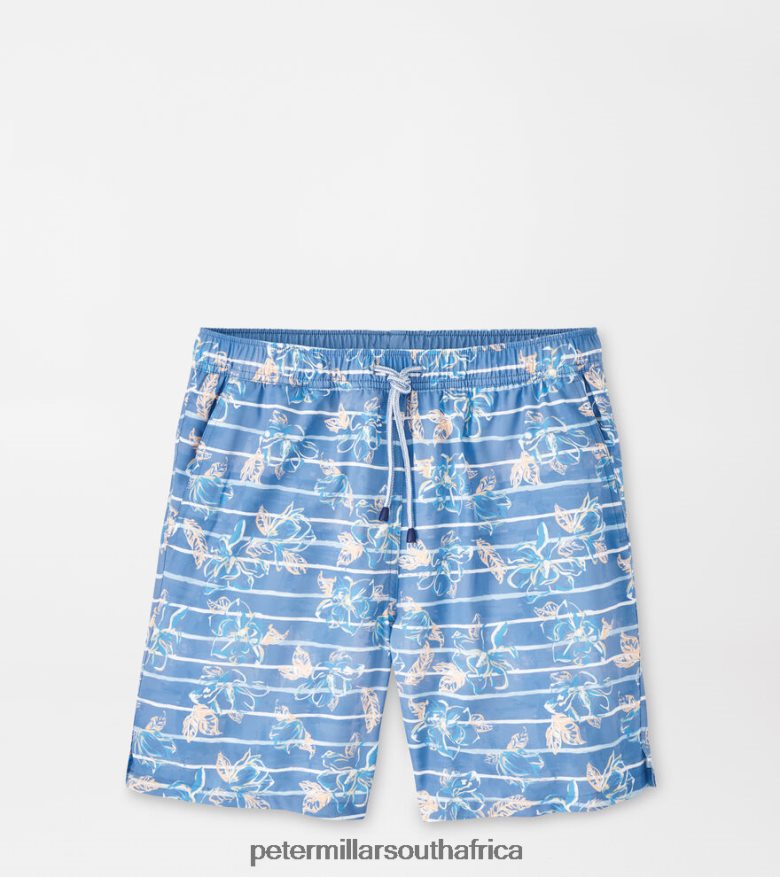 Blue Surf Men Peter Millar Surf's Up Striped Swim Trunk Apparel B62P4F993