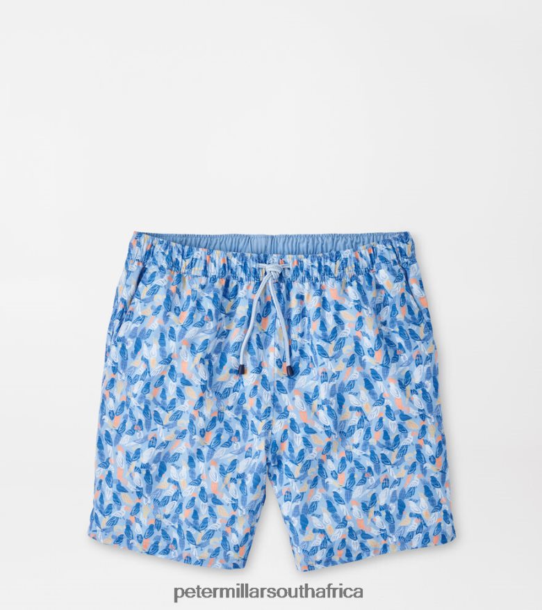 Cottage Blue Men Peter Millar Parrot Talk Swim Trunk Apparel B62P4F999