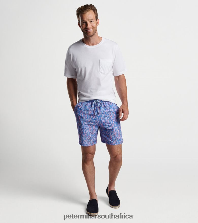 Maritime Men Peter Millar Seahorse Paisley Swim Trunk Apparel B62P4F1003