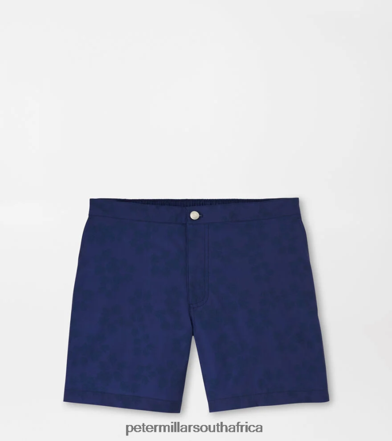 Navy Men Peter Millar Cecil Floral Swim Trunk Apparel B62P4F1007