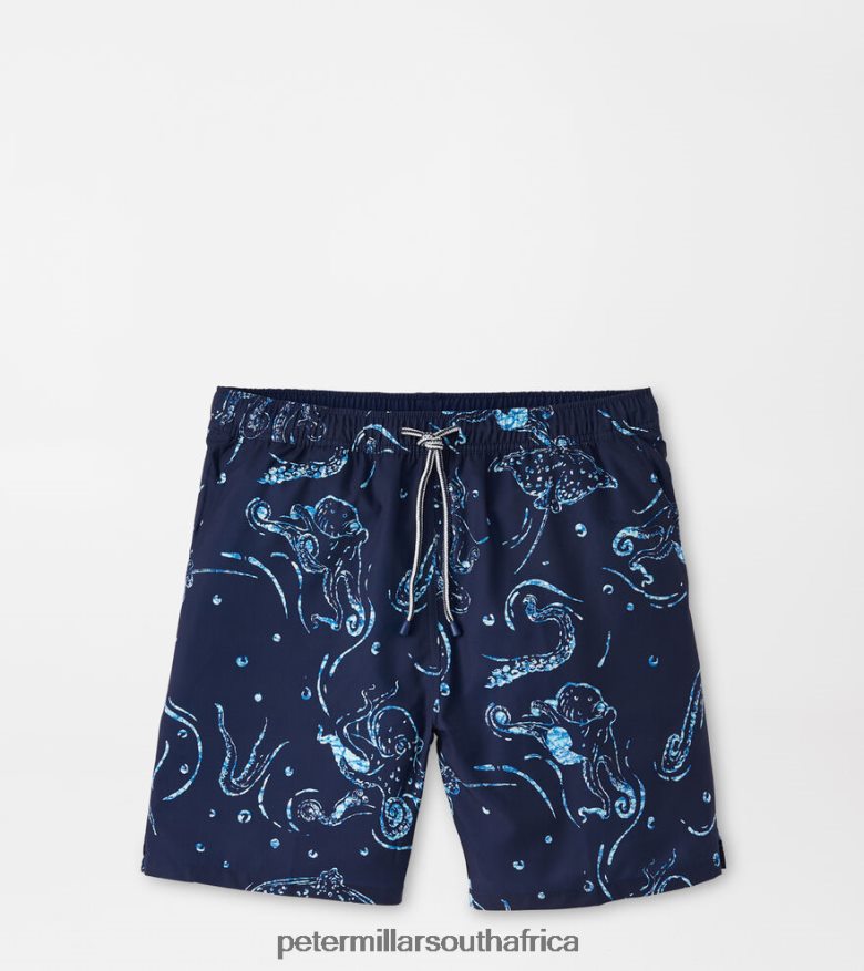Navy Men Peter Millar Octobatik Swim Trunk Apparel B62P4F989
