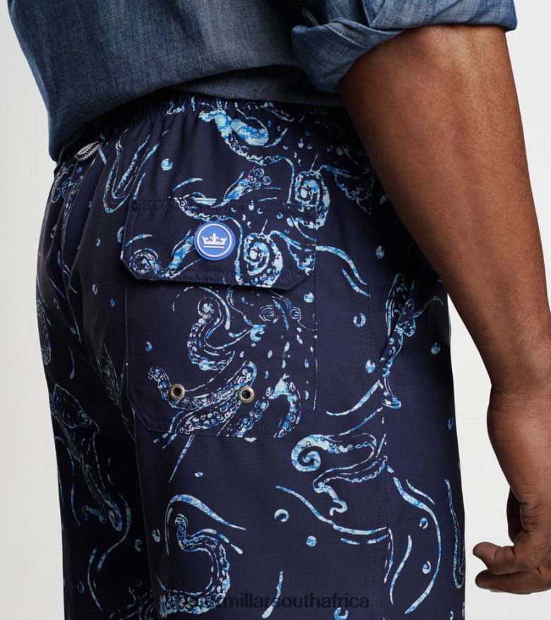 Navy Men Peter Millar Octobatik Swim Trunk Apparel B62P4F989