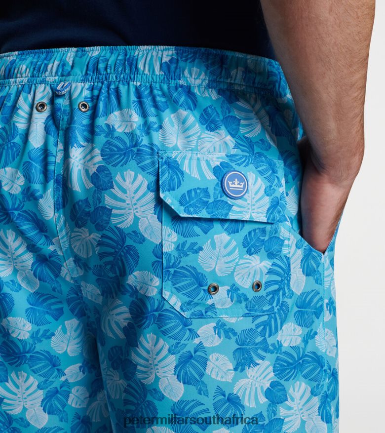 Seasalt Men Peter Millar Linework Monstera Swim Trunk Apparel B62P4F1000