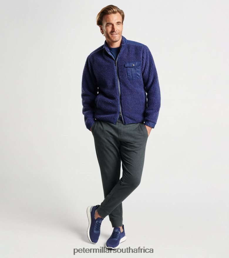 Blue Men Peter Millar Autumn Pile Fleece Jacket Apparel B62P4F1101
