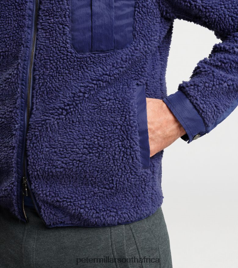 Blue Men Peter Millar Autumn Pile Fleece Jacket Apparel B62P4F1101