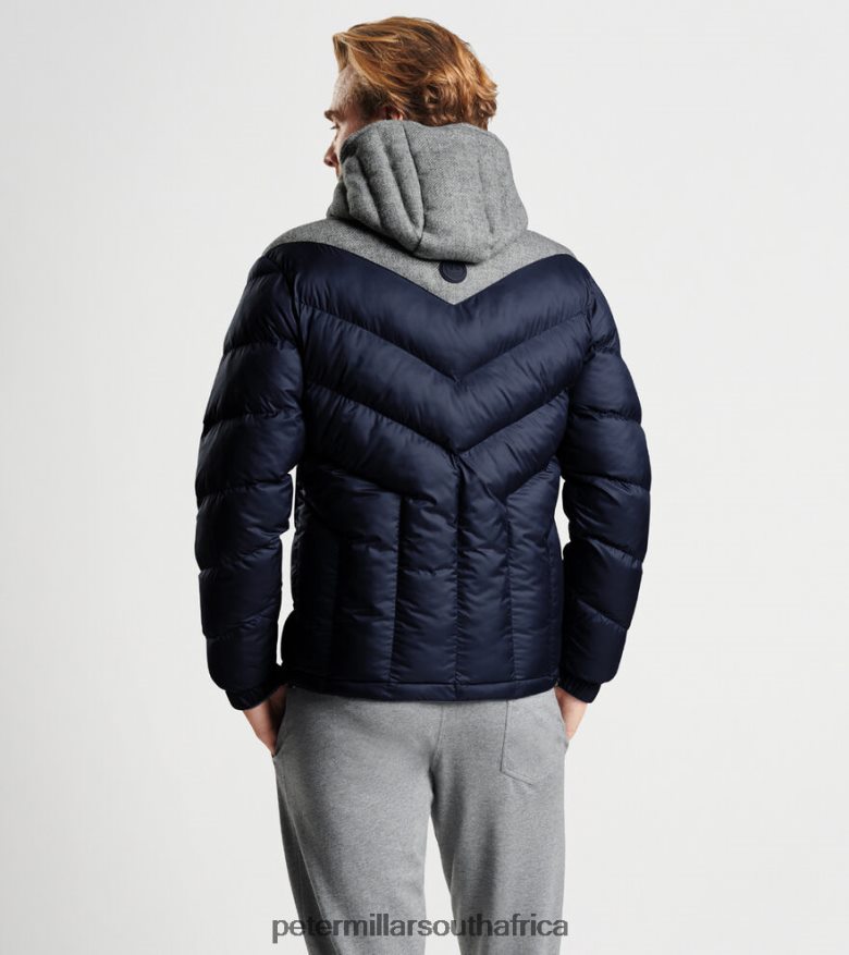 Navy/Gale Grey Men Peter Millar Alpine Parka Apparel B62P4F1100