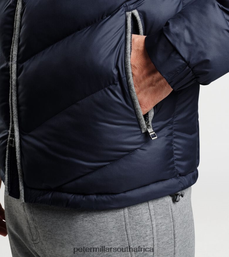 Navy/Gale Grey Men Peter Millar Alpine Parka Apparel B62P4F1100