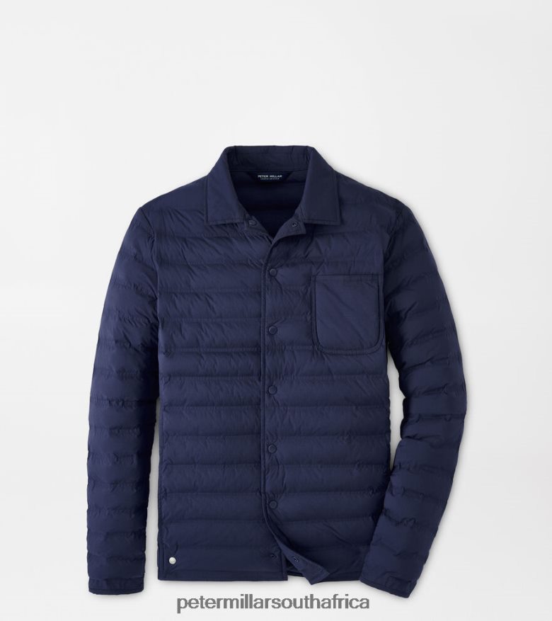 Navy Men Peter Millar Apex Snap Jacket Apparel B62P4F1086