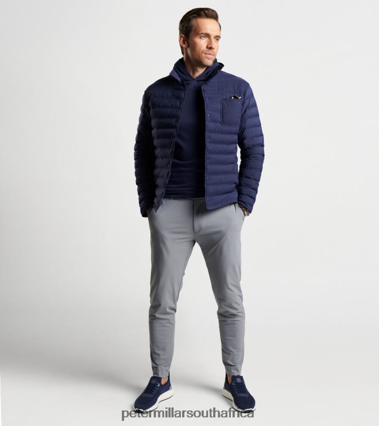 Navy Men Peter Millar Apex Snap Jacket Apparel B62P4F1086