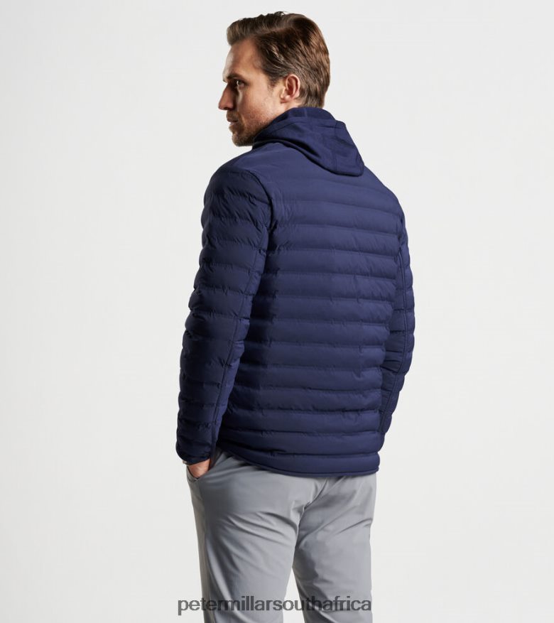 Navy Men Peter Millar Apex Snap Jacket Apparel B62P4F1086