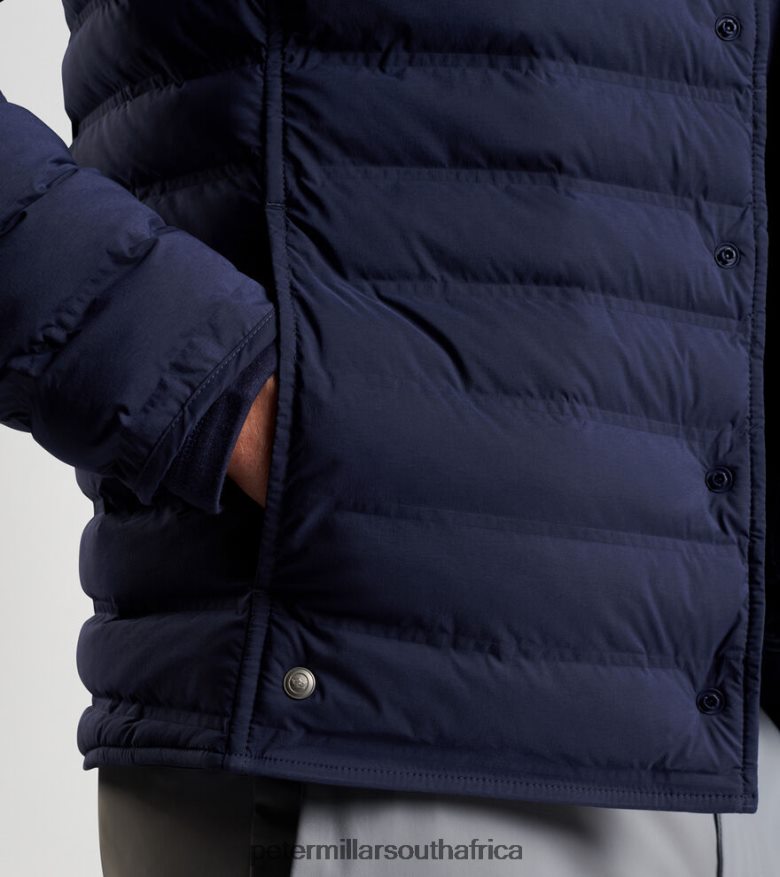 Navy Men Peter Millar Apex Snap Jacket Apparel B62P4F1086
