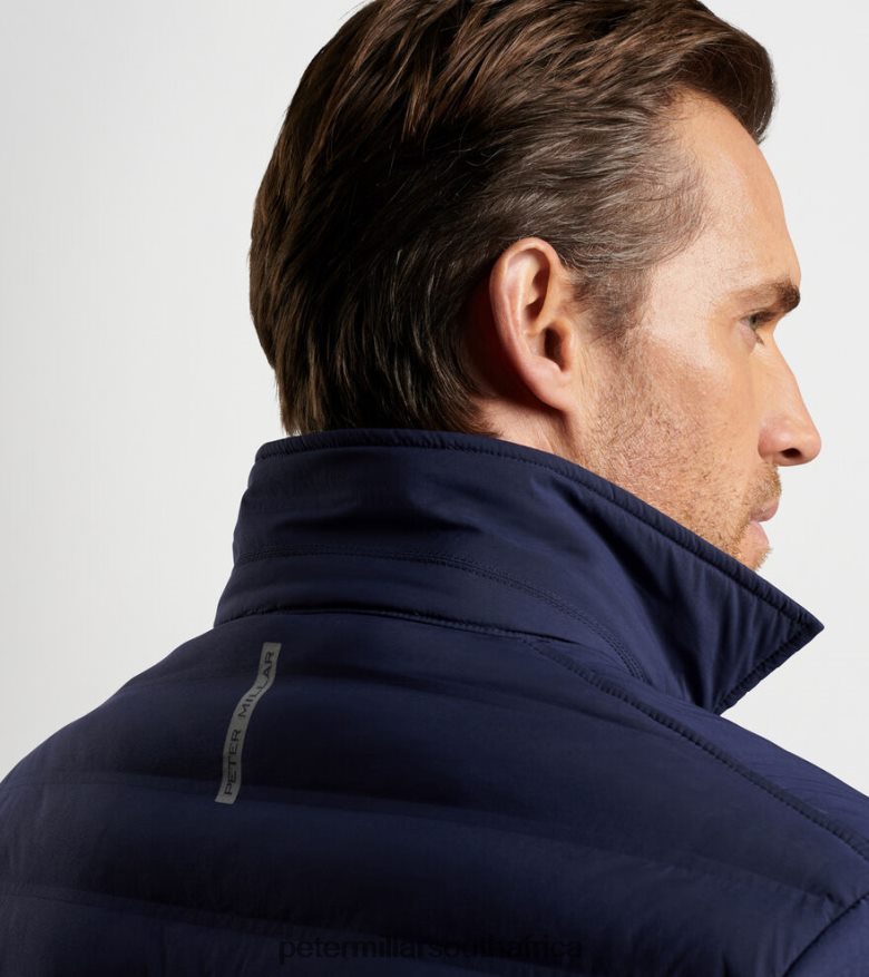 Navy Men Peter Millar Apex Snap Jacket Apparel B62P4F1086